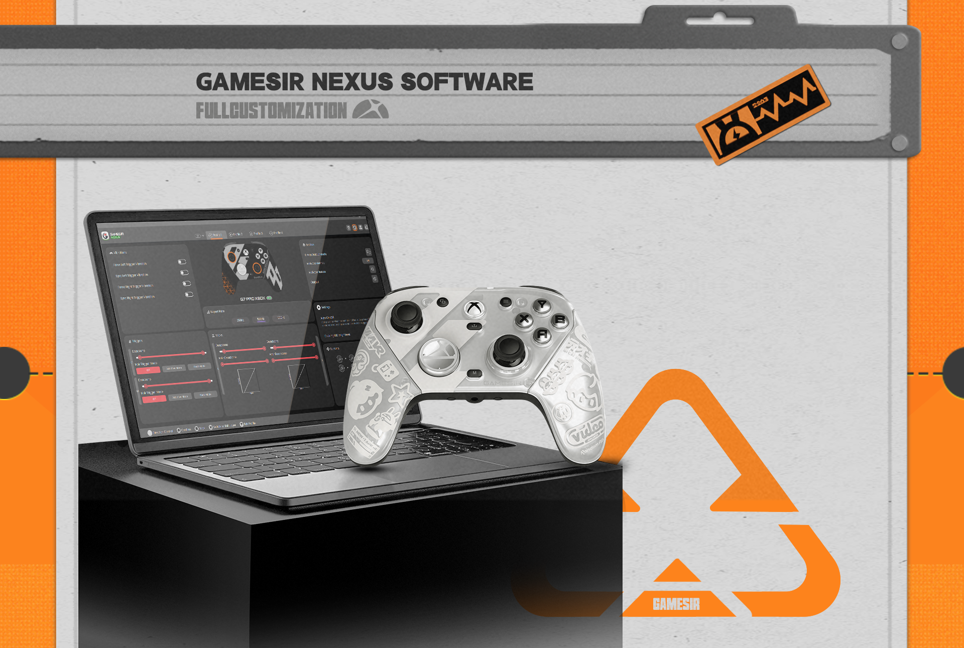 The GameSir G7 Pro represents the pinnacle of officially licensed Xbox peripherals, where elite-tier hardware meets the boundless customization of the GameSir Nexus software suite. As showcased in the Nexus interface, the 'Soul' of the controller is entirely in your hands, allowing for surgical-level calibration that translates your fastest reflexes into unparalleled on-screen dominance.All this raw power is encased in a rugged, semi-translucent housing featuring a high-impact urban-graffiti finish, making it as much a collector's masterpiece as it is a tactical weapon. Through the Nexus suite, you can master a multi-dimensional input system:Precision Haptic Array: Independently manage the quad-motor system, fine-tuning the 'impulse' triggers and 'rumble' grips to create a multi-layered vibration profile with crystalline clarity.Hair-Trigger Actuation: Utilize the digital-to-analog trigger conversion to engage 'Hair Trigger' mode, reducing travel distance to nearly zero for instantaneous shots in high-stakes FPS titles.Joystick Linearity & Fidelity: Calibrate your anti-deadzone and outer thresholds on the fly, ensuring your thumbsticks deliver pixel-perfect fidelity and the exact degree of acceleration your playstyle demands.From world exploration to intense competitive grinds, the G7 Pro is engineered to be your ultimate edge, providing a personalized command center that refuses to compromise on either style or substance.