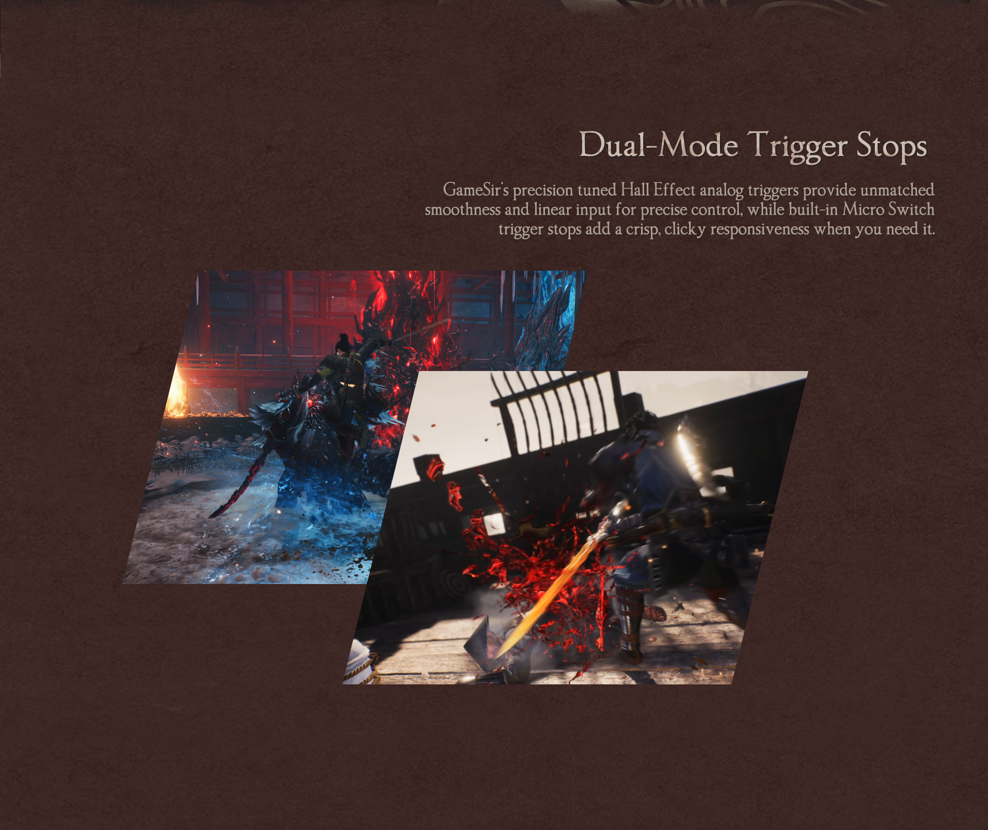 The Dual-Mode Trigger Stops found on the GameSir G7 Pro 8K PC (including the Nioh 3 Edition).This feature allows you to customize the behavior of the LT and RT triggers to match the type of game you are playing.Here is a breakdown of the two modes mentioned:1. Hall Effect Analog Mode (Standard Pull)How it works: Uses magnetic