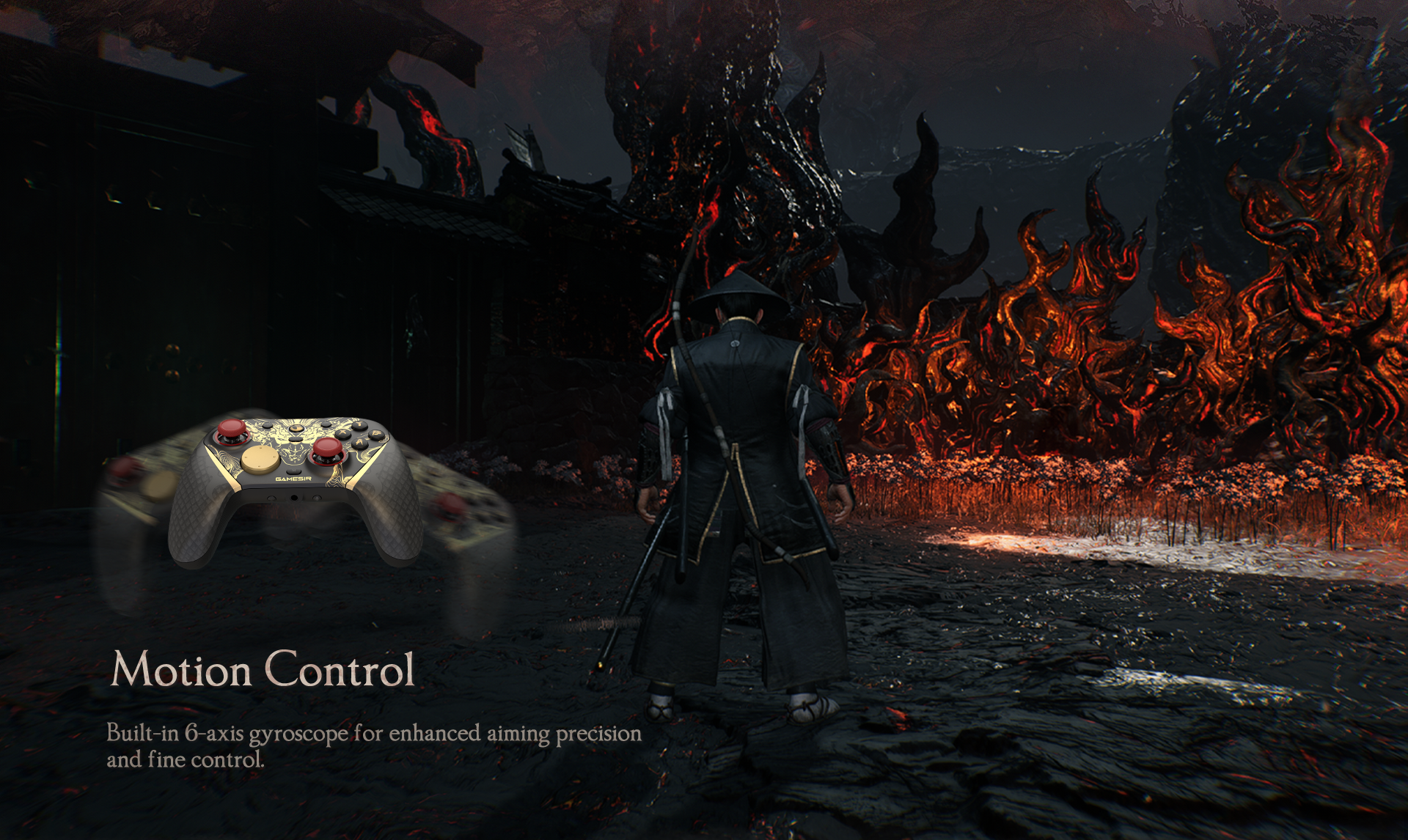 1. Built-in 6-Axis GyroscopeThe Hardware: The controller contains sensors that detect movement across six different axes (three for rotation and three for translation).The Function: It allows you to control the game simply by physically tilting or moving the controller.2. Enhanced Aiming PrecisionMicro-Adjustments: In high-stakes games like Nioh 3, thumbsticks can sometimes be too