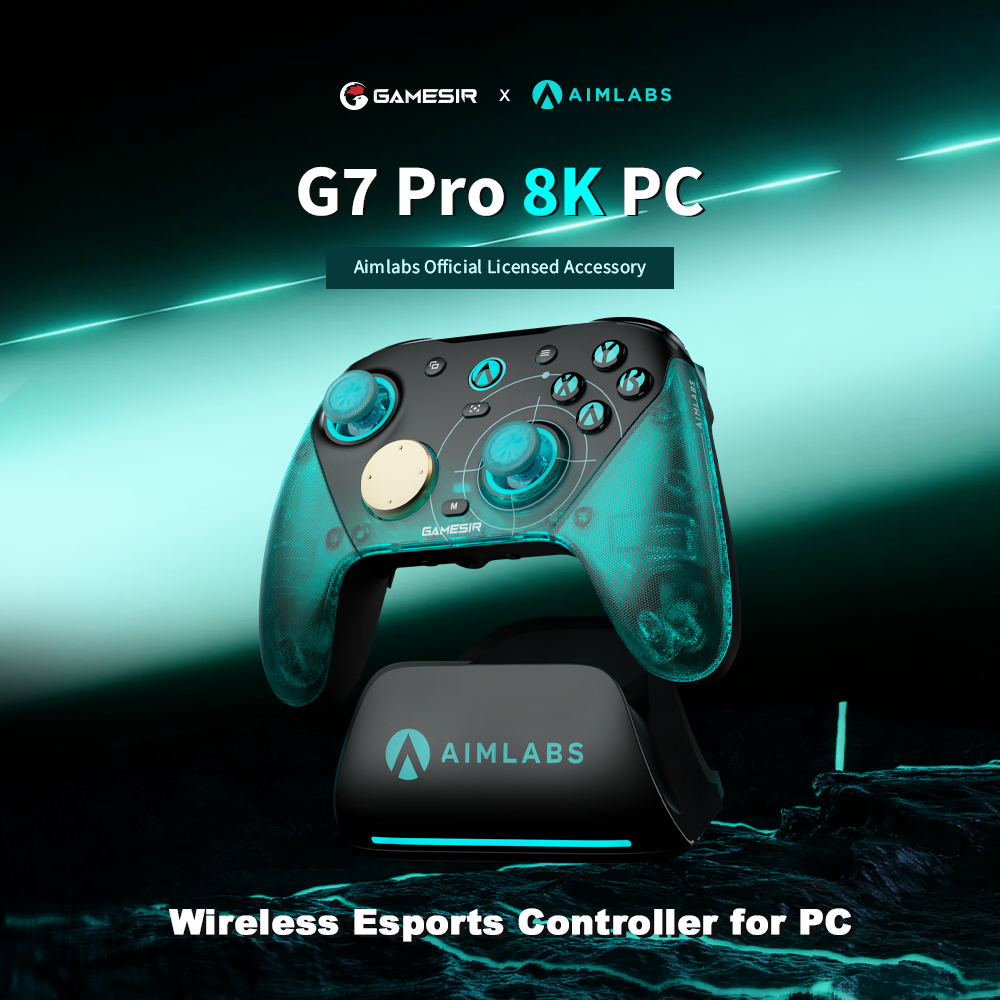 GameSir G7 Pro 8K PC - Aimlabs Edition game controller.Aimlabs Official Licensed Accessory.Wireless Esports Controller for PC.