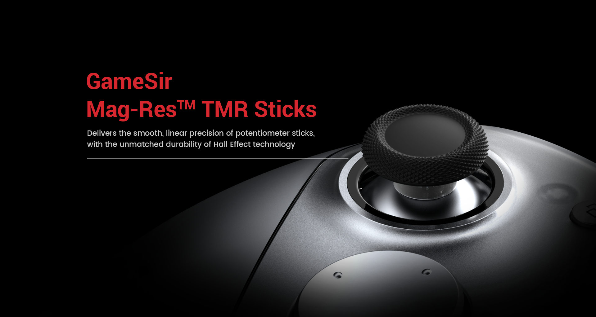 Mag-Res™ TMR SticksThe GameSir G7 Pro Metallic Silver features TMR sticks, delivering smooth linear precision paired with the unmatched durability of Hall Effect technology.