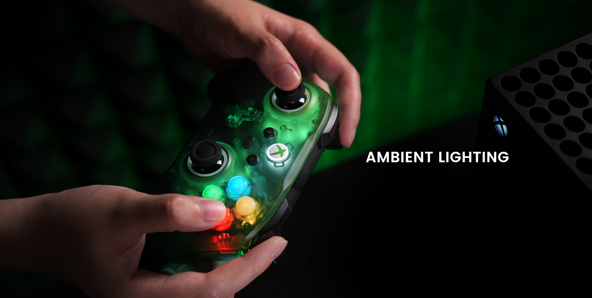 1. Dynamic RGB LightingFeaturing dynamic RGB lighting across the ABXY buttons, D-pad, both sticks, and back grips, the T7 Pro adds a visually striking touch and atmospheric glow to any desk setup.