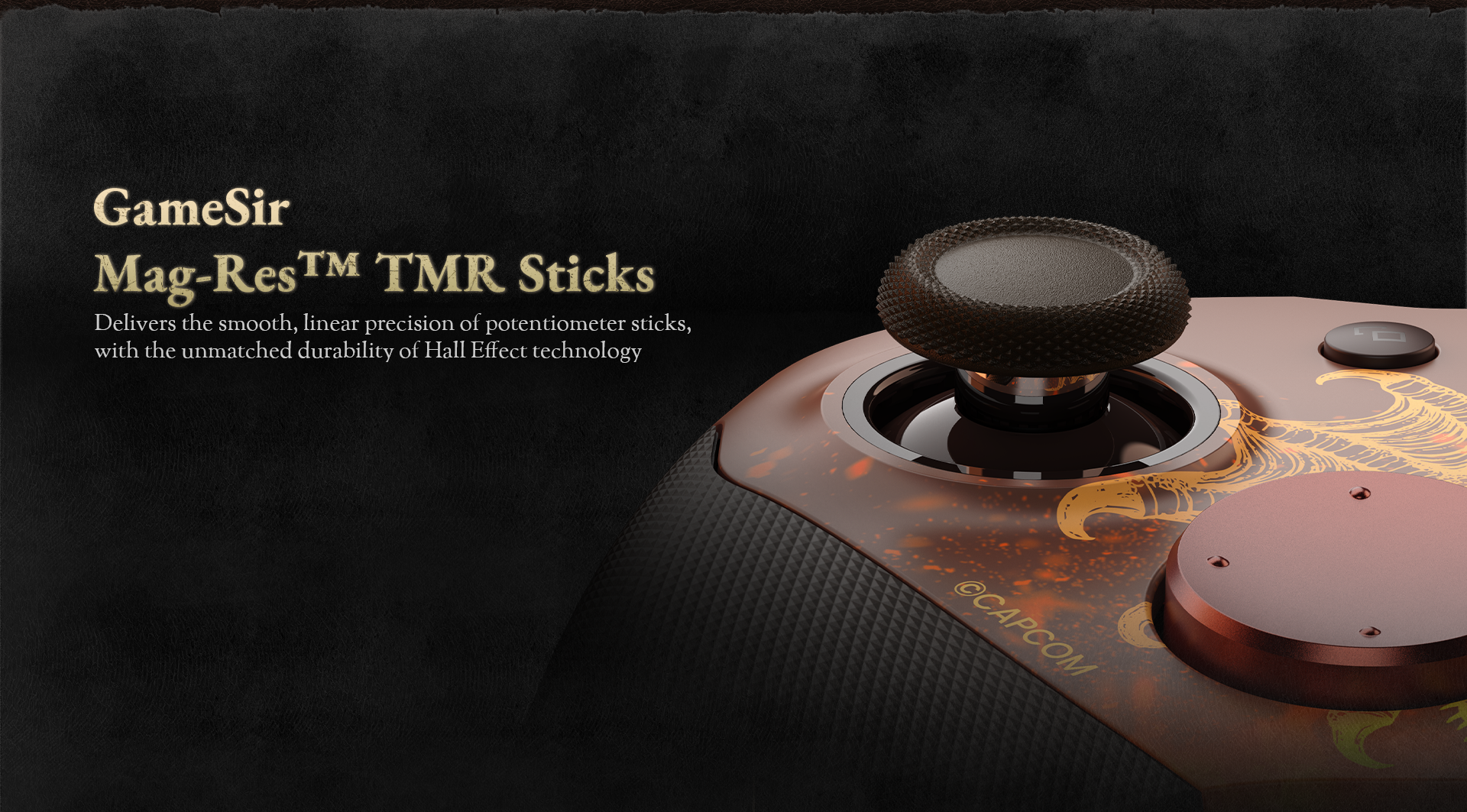 GameSir’s Mag-Res™ TMR Sticks, a cutting-edge joystick technology featured in their G7 Pro Dragon's Dogma 2 Edition controller.In the world of gaming controllers, TMR is being hailed as the