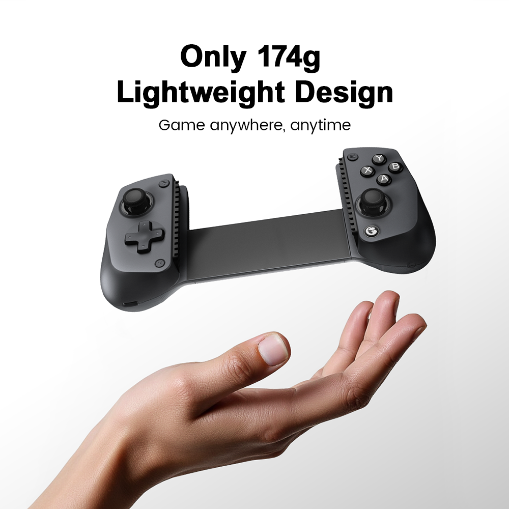 GameSir X5s game controller is broader, stronger, and freer, featuring a 105-213mm stretchable range and an ultra-lightweight design of only 174g to game anywhere, anytime. It supports tri-mode connectivity (Bluetooth, USB-C wired, and 2.4GHz wireless) with wide compatibility for mobile devices, Switch, Switch 2, and PC.