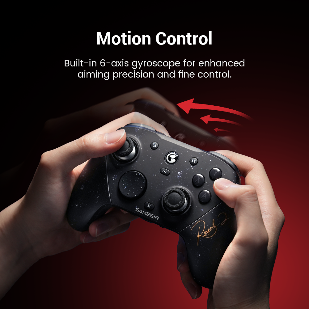 Immersive 6-Axis Gyroscope Sensing:Elevate your gameplay with advanced motion-sensing technology. The integrated 6-axis gyro allows for intuitive control, bridging the gap between player and game. Whether you’re fine-tuning a long-range sniper shot or navigating sharp turns, the responsive motion control delivers a more natural, immersive experience that adapts perfectly to your unique playstyle.
