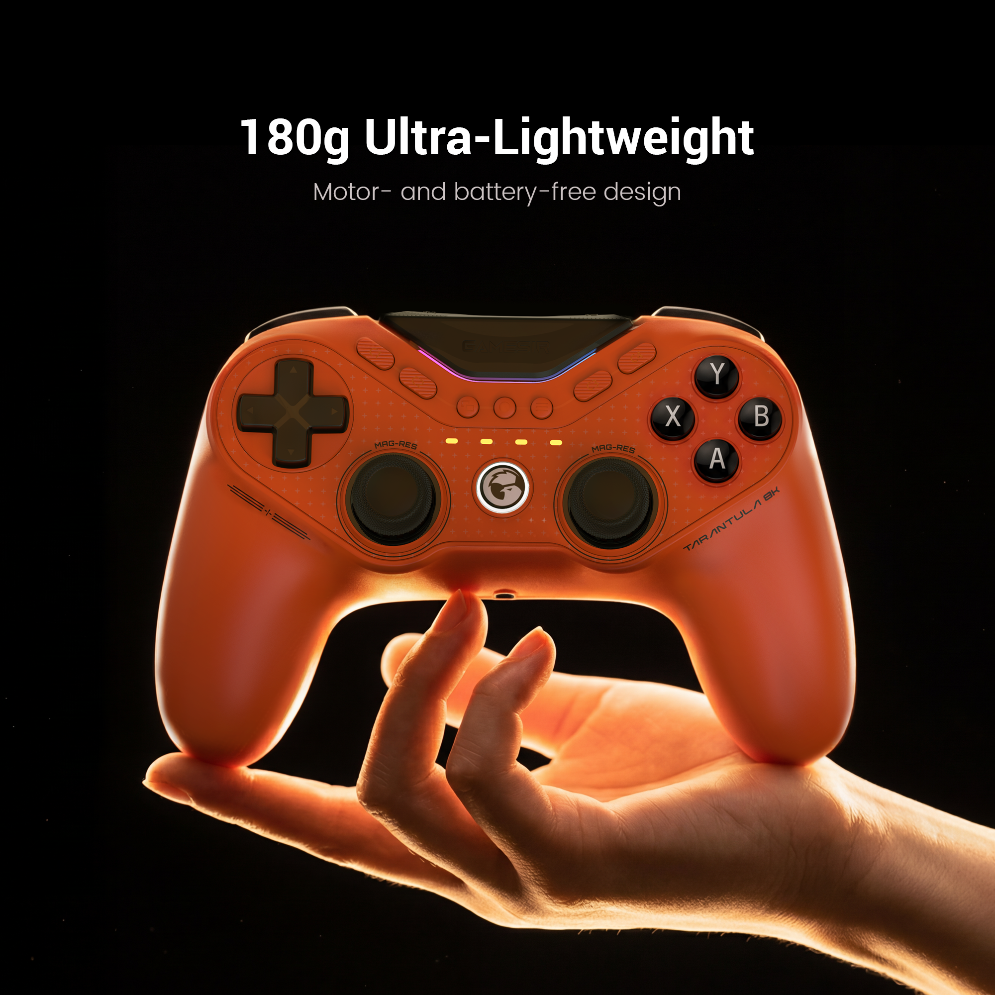 180g Lightweight DesignAt only 180g, it is super light. We removed the heavy motors and battery to reduce hand stress. No matter how long you play, your hands won't get tired, helping you stay fast.