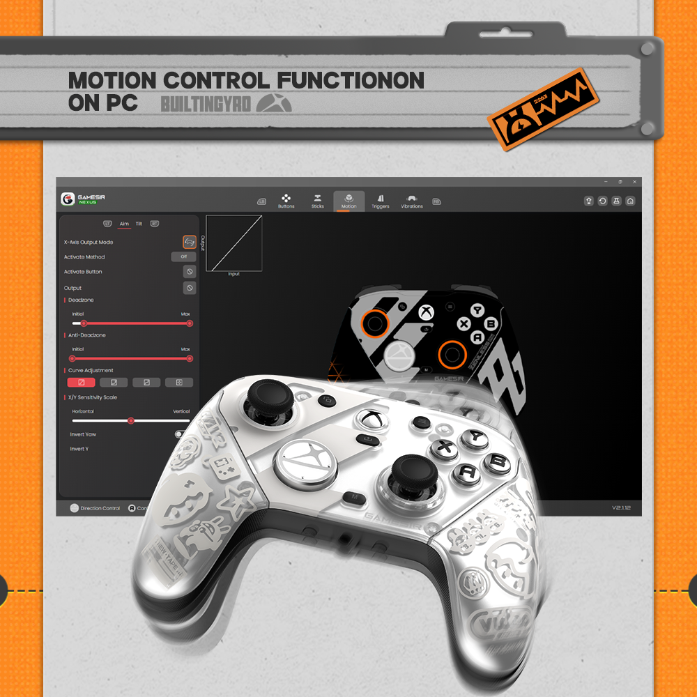 Empower your playstyle with the GameSir G7 Pro, a controller designed for gamers who demand elite-tier performance and a unique visual identity. The semi-translucent chassis, adorned with custom urban graffiti artwork, is powered by the professional GameSir Nexus software suite.This hardware-software synergy allows for granular calibration across five core modules: Buttons, Sticks, Motion, Triggers, and Vibration. Harness the full potential of the built-in 6-axis gyroscope with dedicated motion-assisted aiming tools, including advanced Anti-Deadzone management, custom response curves, and independent X/Y axis sensitivity scaling. With real-time visual feedback for every mapping adjustment, you can achieve pixel-perfect accuracy and instant responsiveness, ensuring you maintain an unparalleled competitive edge in every match.