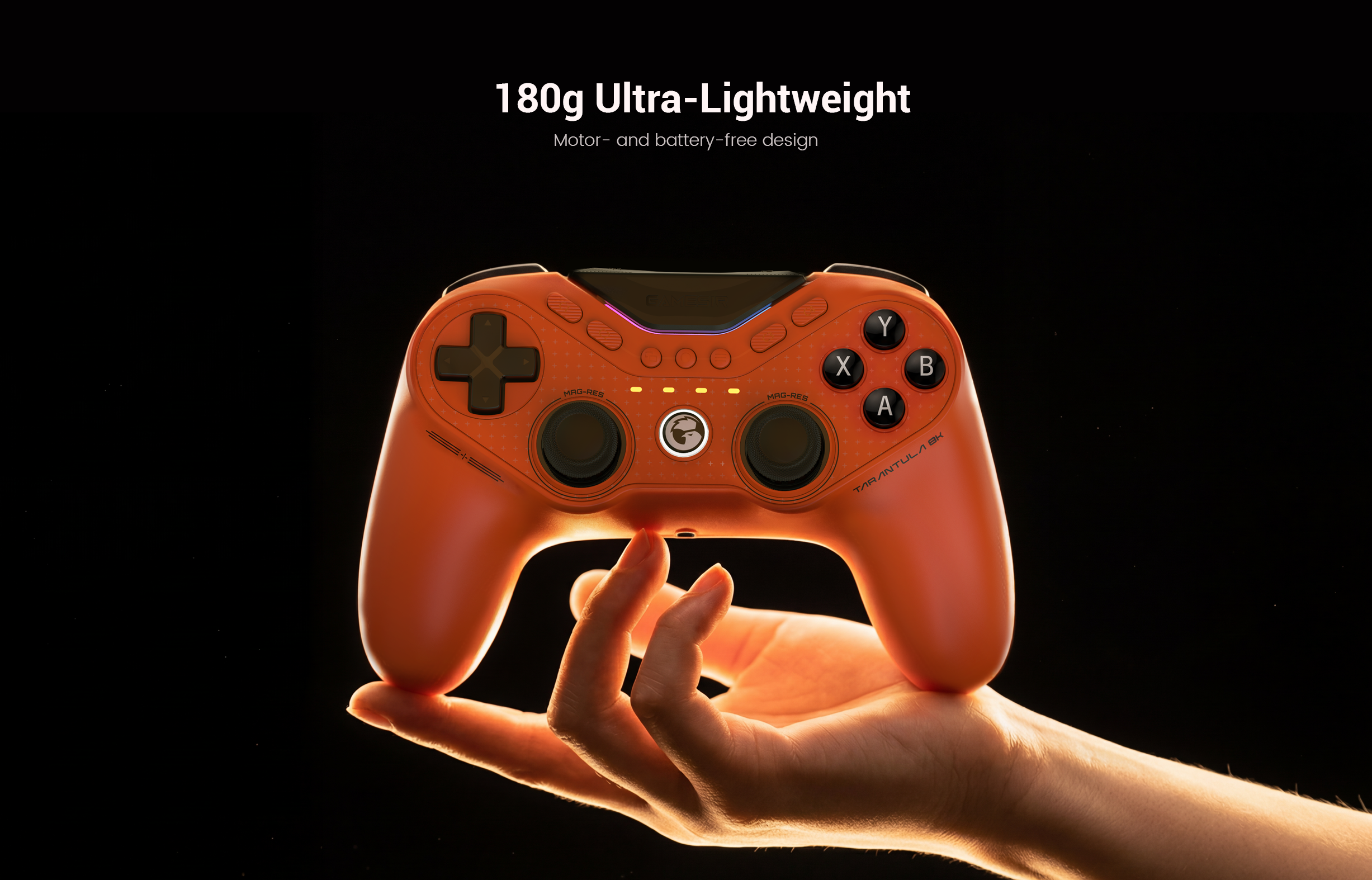 180g Lightweight DesignAt only 180g, it is super light. We removed the heavy motors and battery to reduce hand stress. No matter how long you play, your hands won't get tired, helping you stay fast.