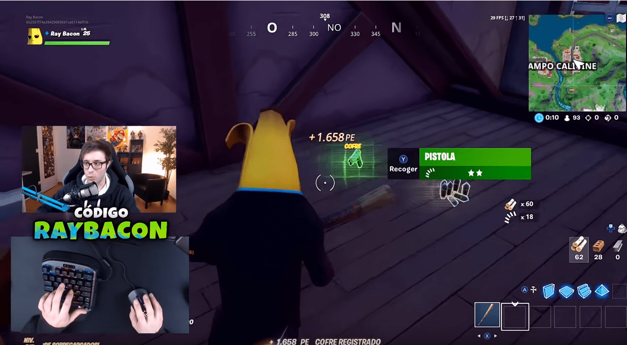 jugando con TECLADO al FORTNITE de Nintendo SWITCH 😅 en DIRECTO ahora - GameSir