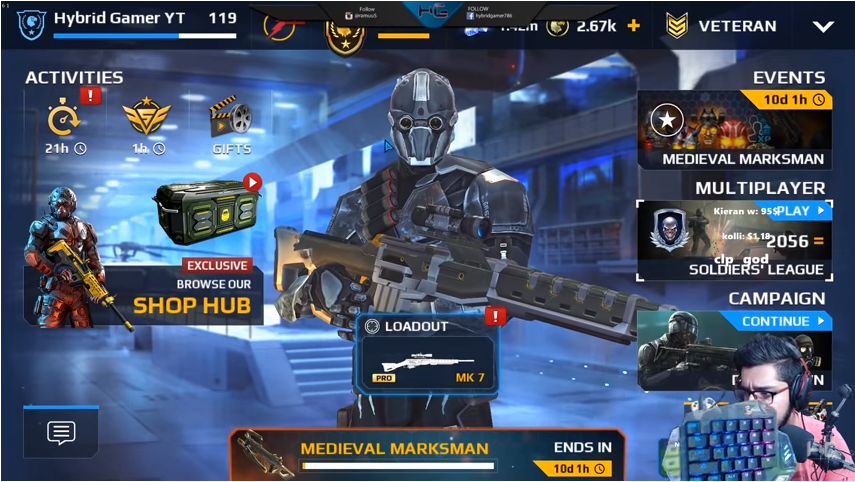 Modern Combat 5 - Playing with Gamesir Z1 FPS Keyboard - GameSir