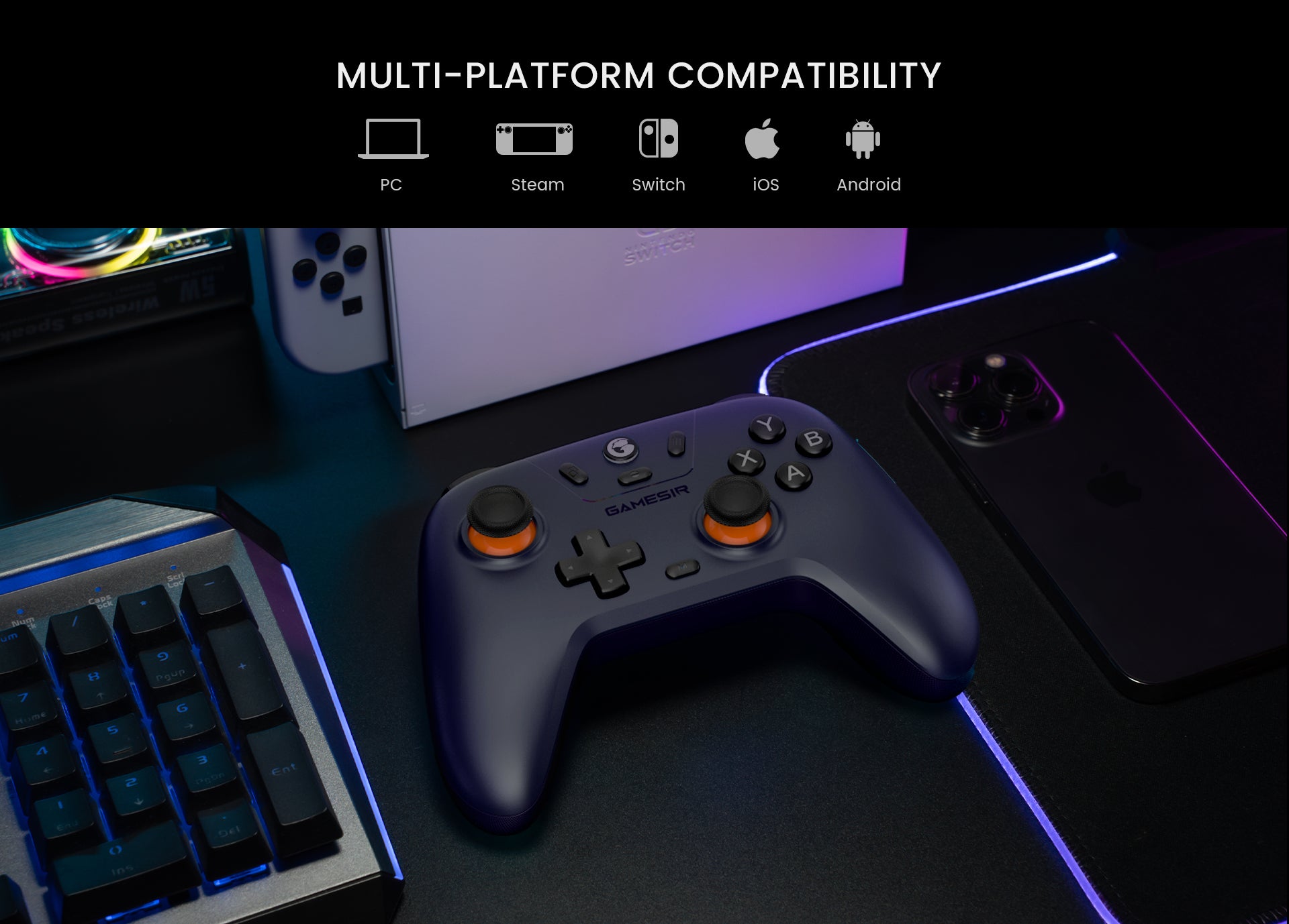 Multi-platform  compatibility: steam, switch, iOS, Android