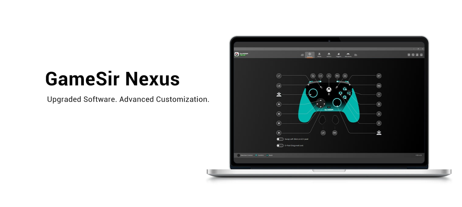 GameSir NexusGameSir Nexus app, which brings a significant upgrade over the original. It introduces powerful new features such as gyro settings, stick curve adjustments, and button-to-mouse mapping, giving you deeper customization and more control than ever before. 