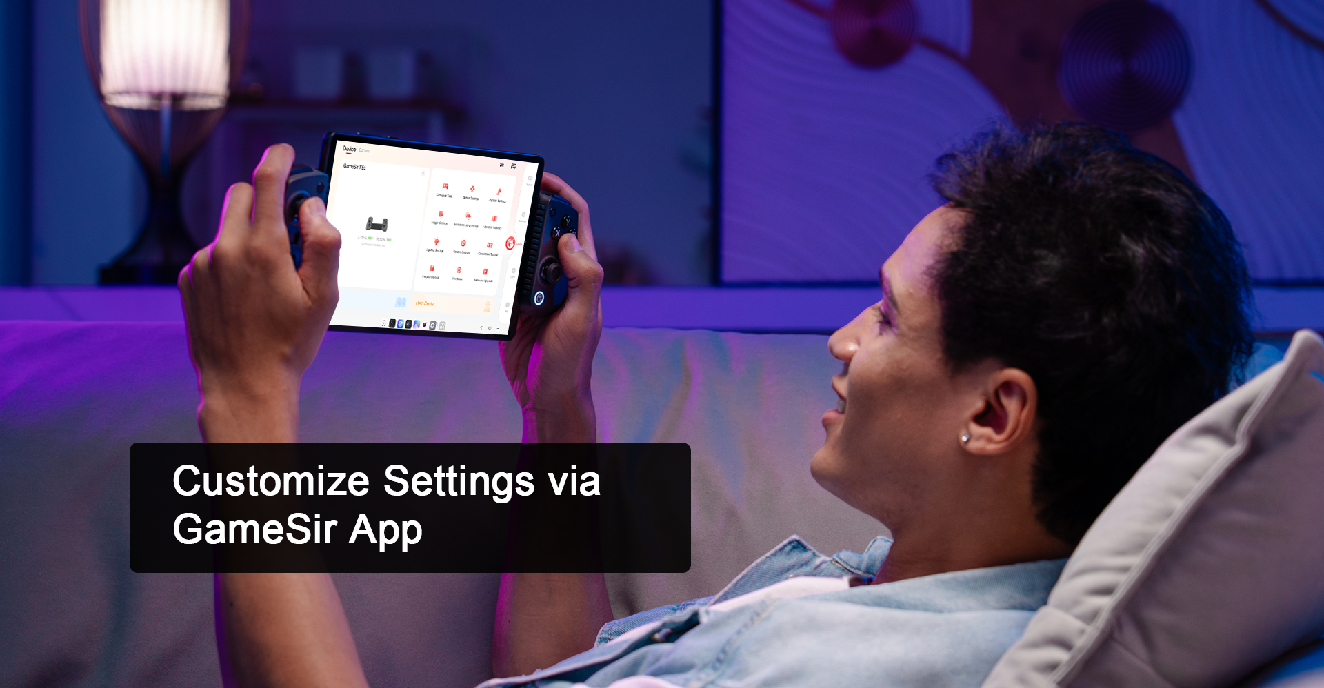 Customize settings via GameSir App. This game controller allows you to easily adjust various parameters to suit your personal preferences for a better gaming experience.