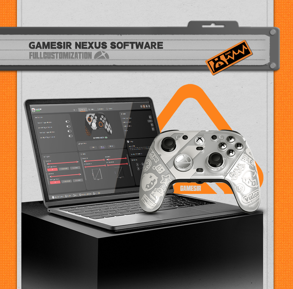 The GameSir G7 Pro represents the pinnacle of officially licensed Xbox peripherals, where elite-tier hardware meets the boundless customization of the GameSir Nexus software suite. As showcased in the Nexus interface, the 'Soul' of the controller is entirely in your hands, allowing for surgical-level calibration that translates your fastest reflexes into unparalleled on-screen dominance.All this raw power is encased in a rugged, semi-translucent housing featuring a high-impact urban-graffiti finish, making it as much a collector's masterpiece as it is a tactical weapon. Through the Nexus suite, you can master a multi-dimensional input system:Precision Haptic Array: Independently manage the quad-motor system, fine-tuning the 'impulse' triggers and 'rumble' grips to create a multi-layered vibration profile with crystalline clarity.Hair-Trigger Actuation: Utilize the digital-to-analog trigger conversion to engage 'Hair Trigger' mode, reducing travel distance to nearly zero for instantaneous shots in high-stakes FPS titles.Joystick Linearity & Fidelity: Calibrate your anti-deadzone and outer thresholds on the fly, ensuring your thumbsticks deliver pixel-perfect fidelity and the exact degree of acceleration your playstyle demands.From world exploration to intense competitive grinds, the G7 Pro is engineered to be your ultimate edge, providing a personalized command center that refuses to compromise on either style or substance.