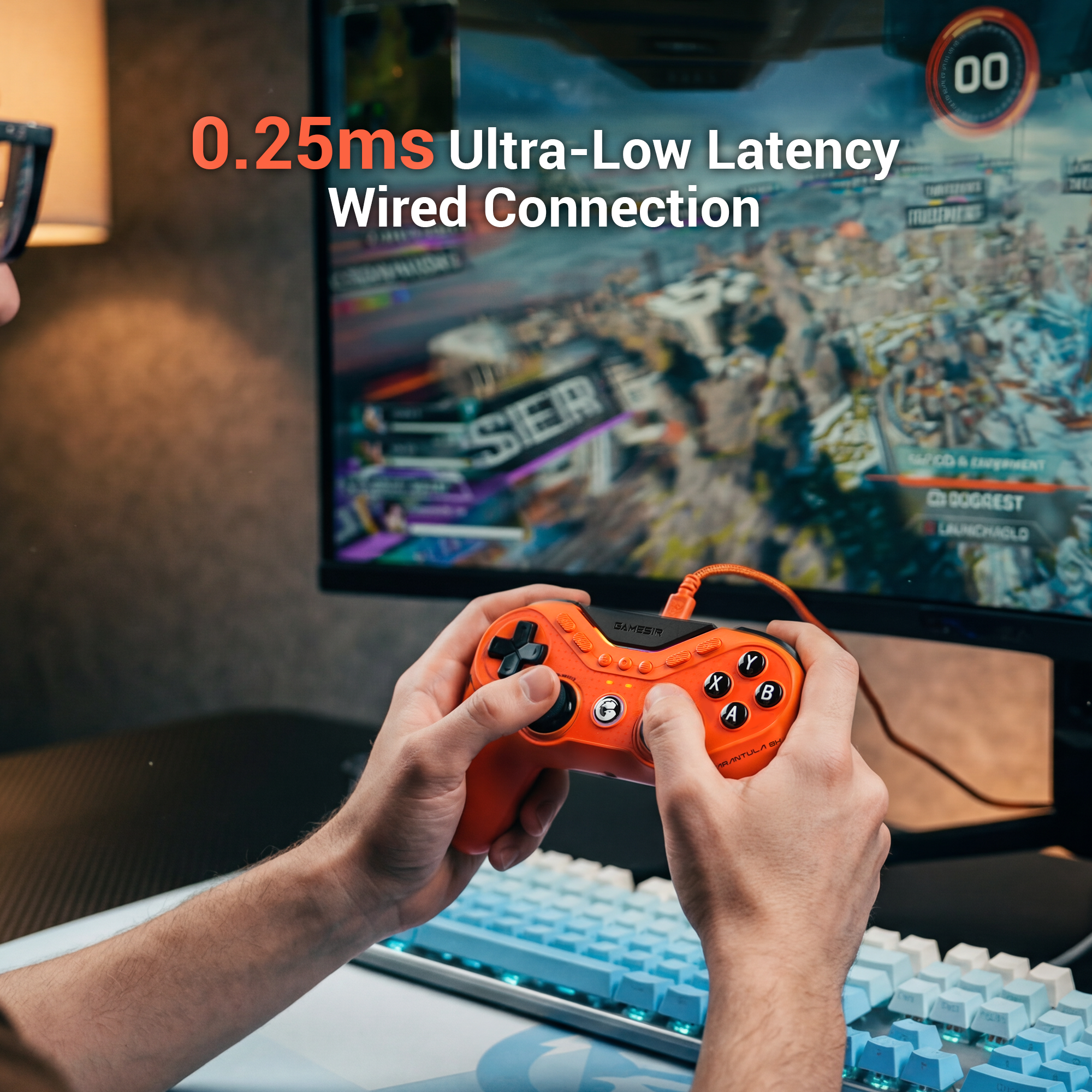 0.25ms Ultra-Low LatencyWired Connection