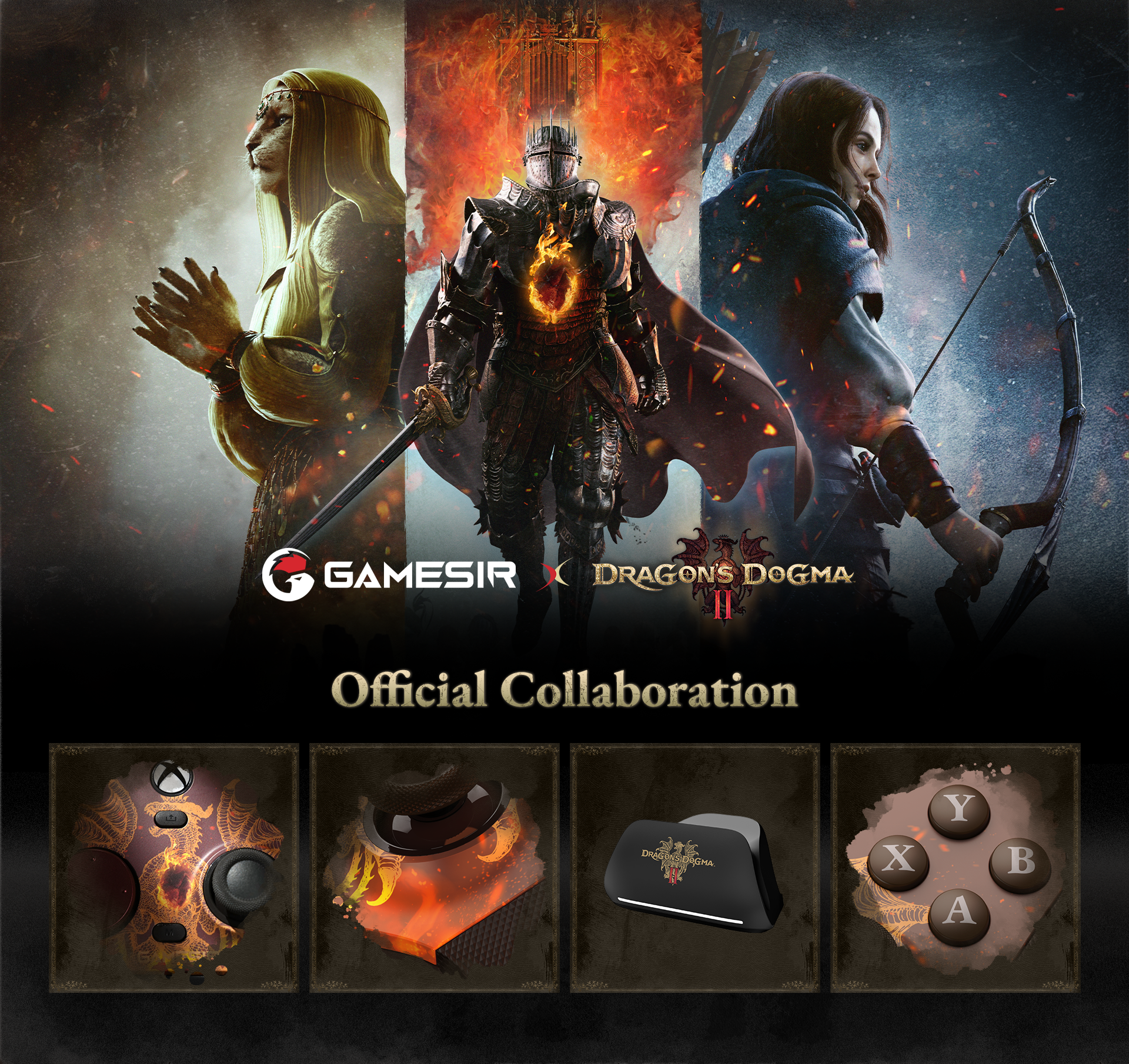This product is an official partnership between GameSir and Capcom's Dragon’s Dogma 2.Released in March 2026 to celebrate the game's second anniversary, the controller features a deep-toned thematic design inspired by the 