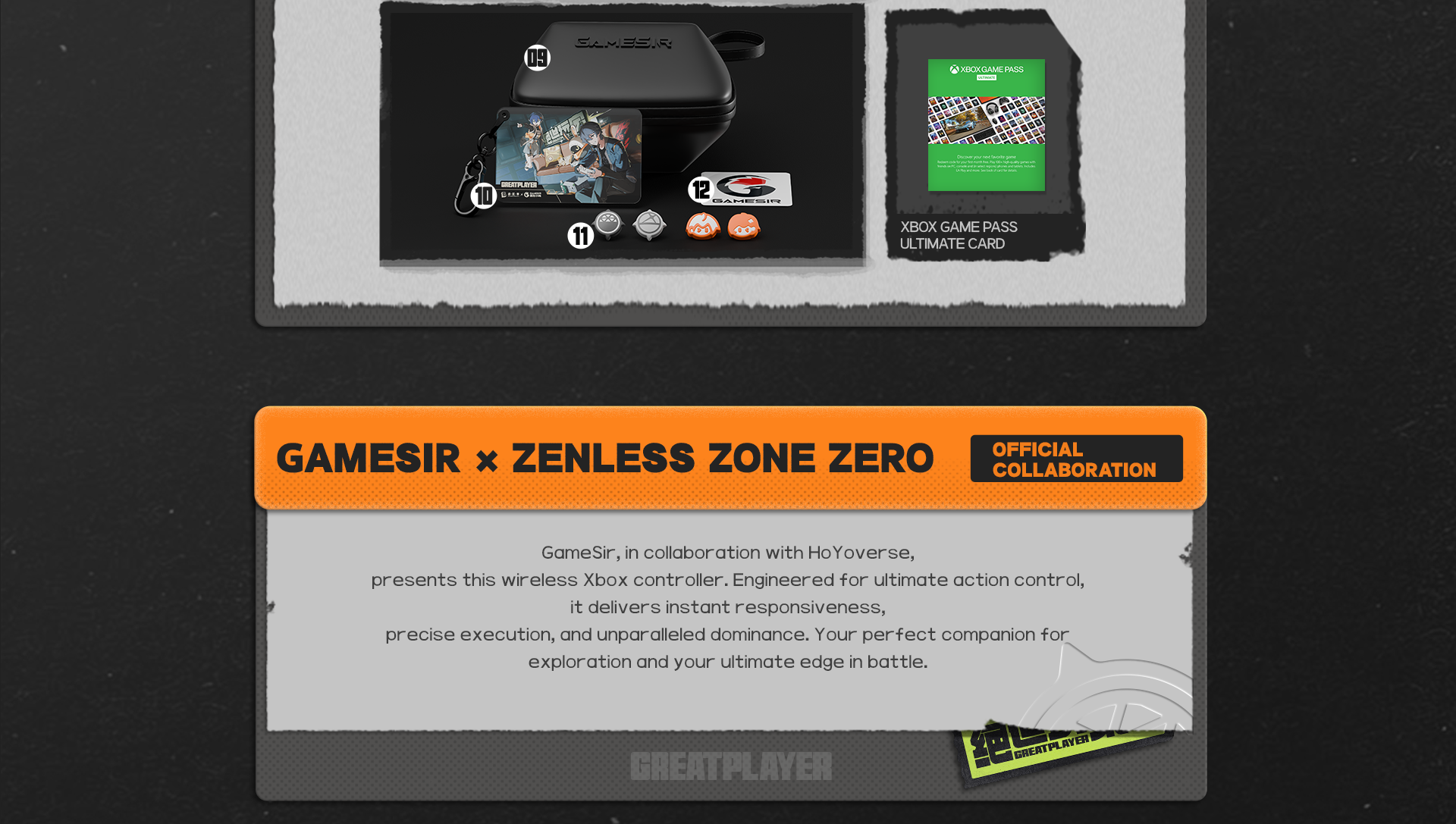 In an official collaboration with HoYoverse, GameSir presents a specialized wireless Xbox controller for Zenless Zone Zero. Engineered for ultimate action control, this device delivers instant responsiveness and precise execution, granting players unparalleled dominance on the battlefield. It is designed to be your perfect companion for world exploration and your ultimate competitive edge in battle. As part of this premium set, users also receive an Xbox Game Pass Ultimate card to further expand their gaming library.