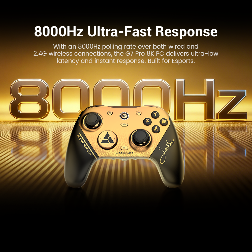 GameSir G7 Pro 8K PC Champion Edition: its 8000Hz Ultra-Fast Response.This feature represents the pinnacle of current gaming controller technology.1. What is an 8000Hz Polling Rate?Polling rate is the frequency at which the controller 