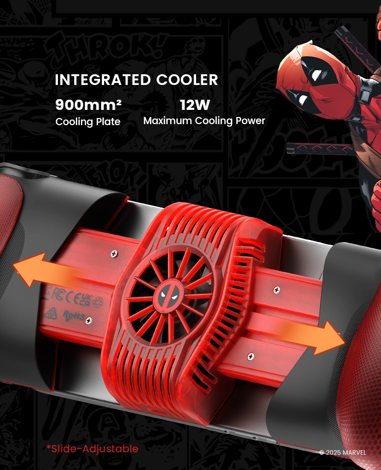 Integrates a 900mm2 cooling area with a maximum efficient cooling power of 12W, with slide-adjustable function