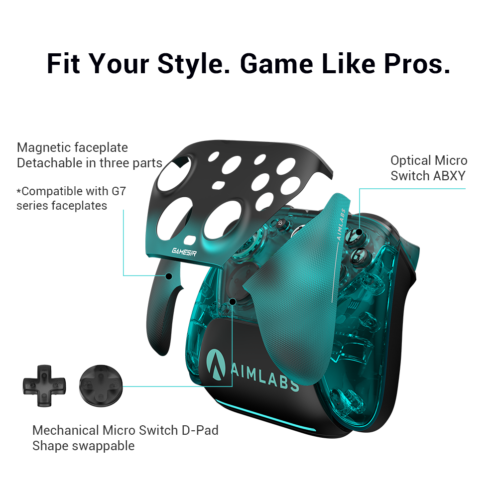 The GameSir G7 Pro is an Aimlabs-licensed, 