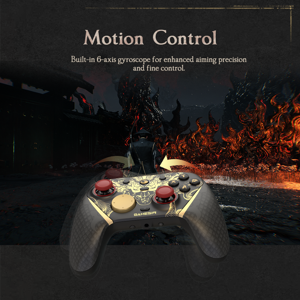 1. Built-in 6-Axis GyroscopeThe Hardware: The controller contains sensors that detect movement across six different axes (three for rotation and three for translation).The Function: It allows you to control the game simply by physically tilting or moving the controller.2. Enhanced Aiming PrecisionMicro-Adjustments: In high-stakes games like Nioh 3, thumbsticks can sometimes be too 