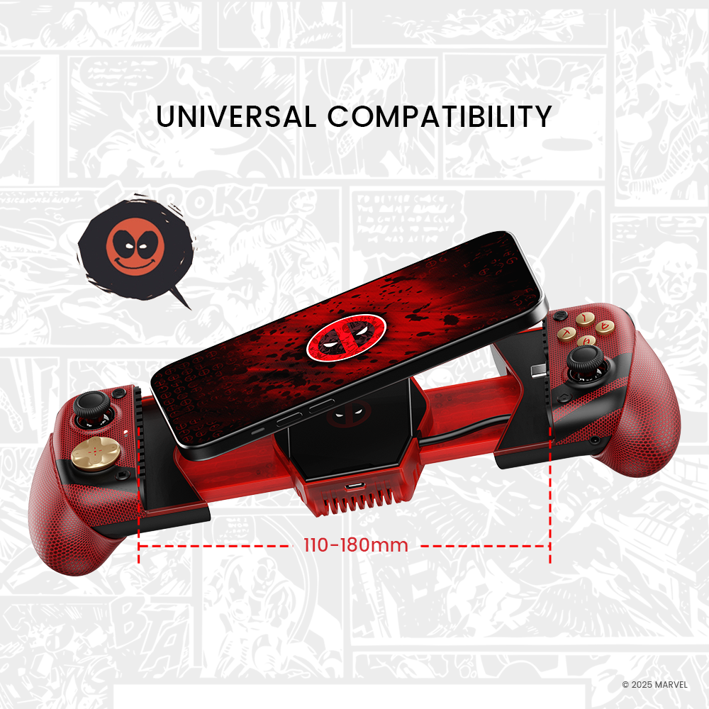 Compatible with Android and iPhone 16/15 series, with phones 110-180mm in length