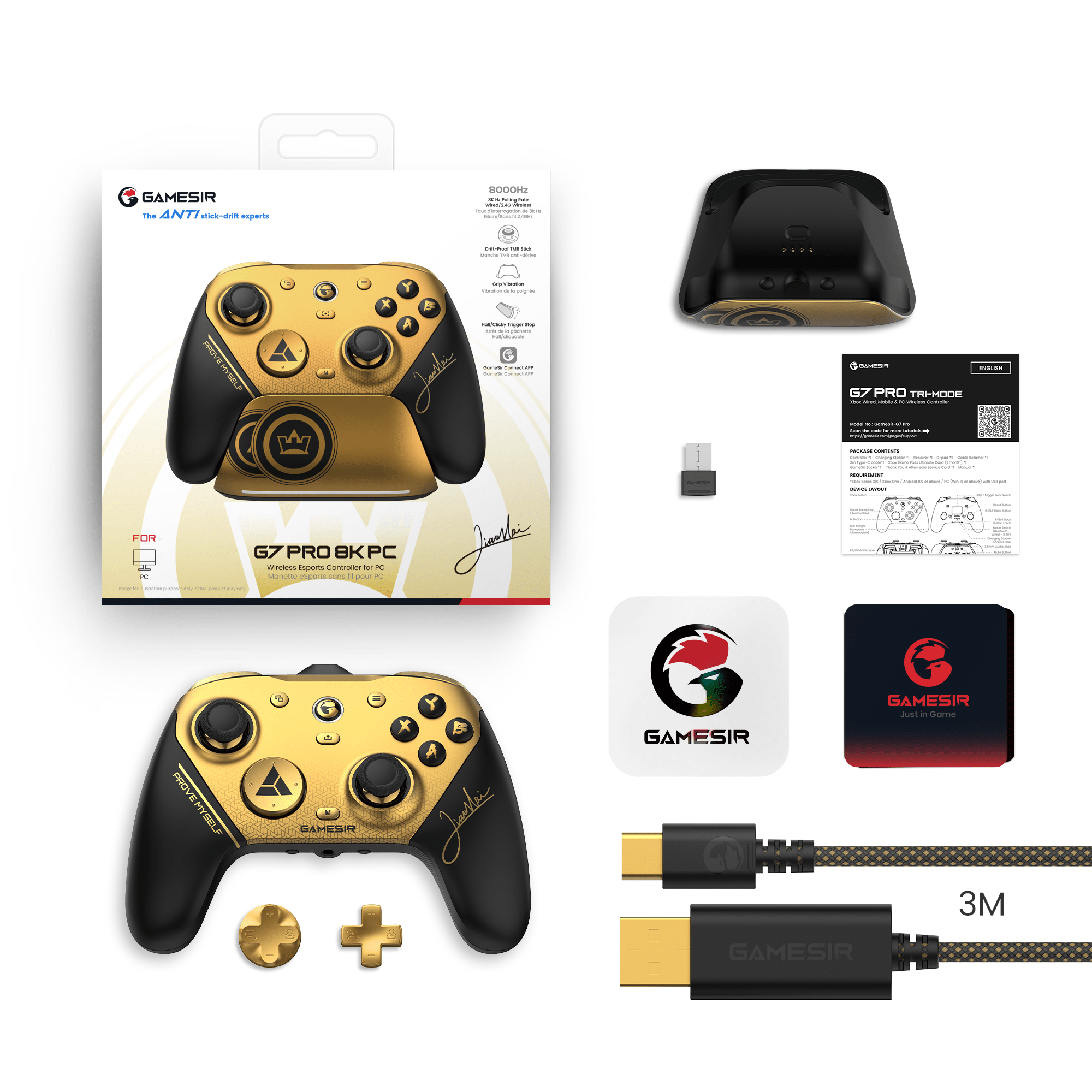 GameSir G7 Pro 8K PC-Champion Edition. Wireless Esports Controller for PC - GameSir